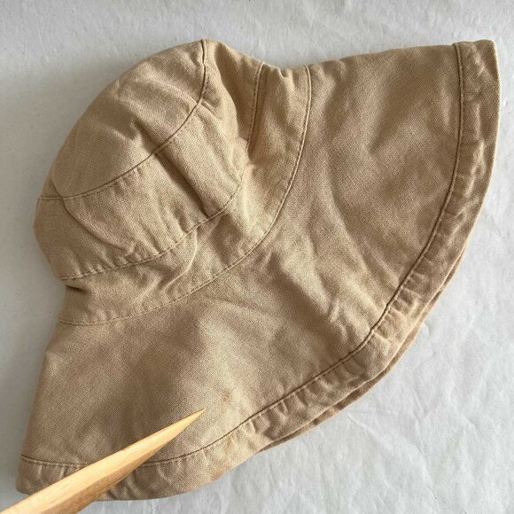 SCALA Lanikai tan and cream wide brim cotton bucket hat - Picture 4 of 5